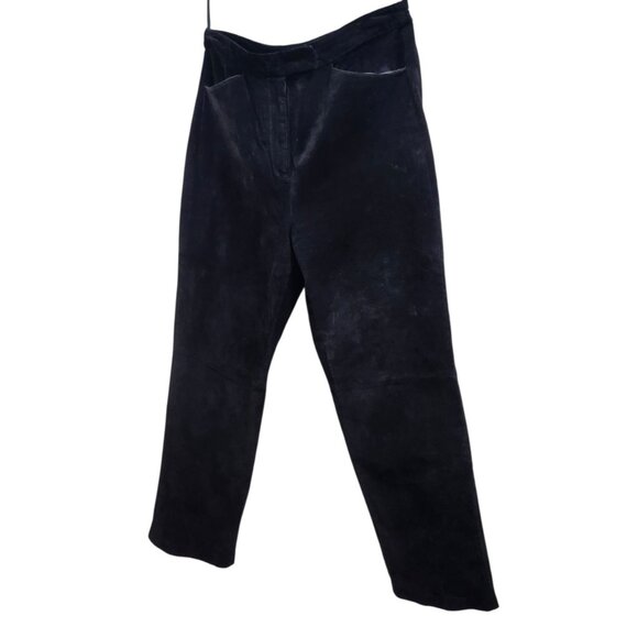 SONOMA Genuine Leather Pants Women’s Size 8 Black 100% Leather Vintage High Rise - Picture 6 of 13